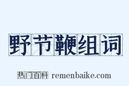 野节鞭组词是什么意思的图片